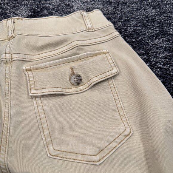 SPANX Stretch Twill Pull-On Cropped Wide-leg Pant  (Khaki, M) - Picture 5 of 6